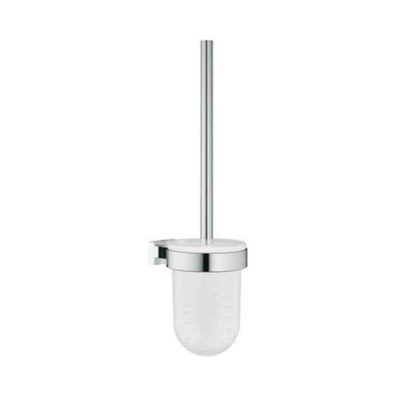 Grohe Essentials Cube 375x125mm White Chrome Toilet Brush, 40513001