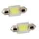 AllExtreme EXDL12L 2 Pcs 12 LED Dome COB SMD Parking White Light Set with Festoon Holder