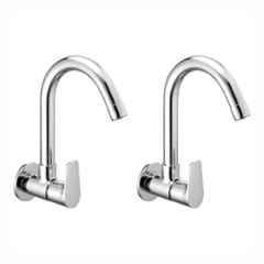 Fastgear Elixir Brass Chrome Finish Silver Sink Tap, FG1202 (Pack of 2)