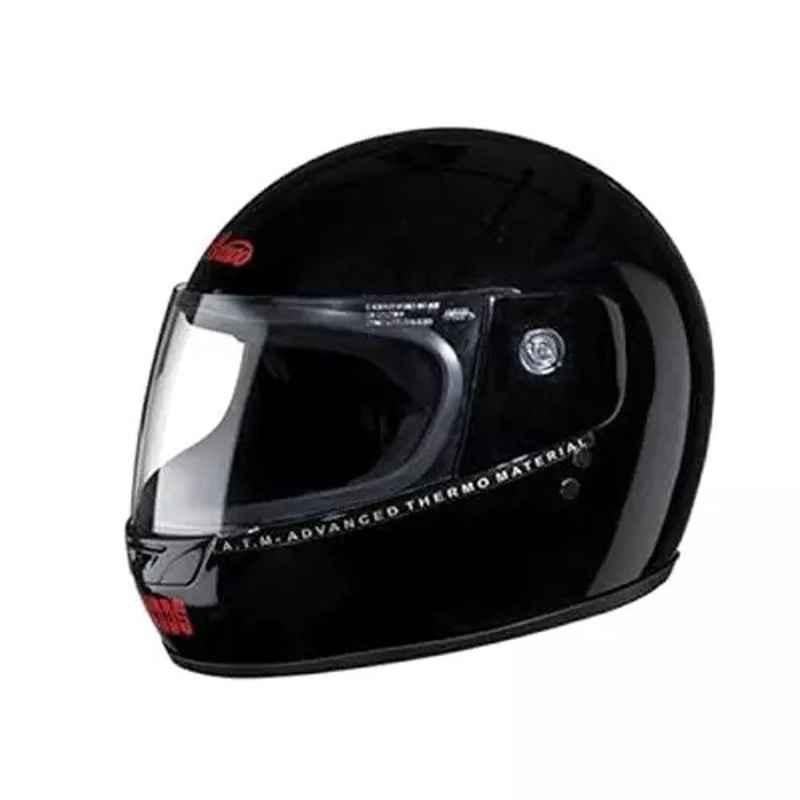 Studds Bravo Plastic Black Full Face Helmet, Size: Medium