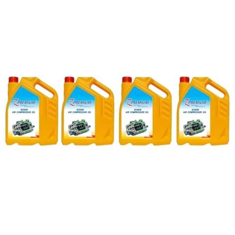 Z Premium 5 Litre Screw Air Compressor Oil (Pack of 4)