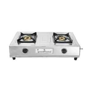 Good Flame Butterfly 2 Burners Manual Ignition Stainless Steel Gas Stove, GF001