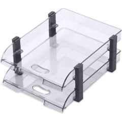 Omega Clear 2 Tier Executive Office Tray, 1758/U2