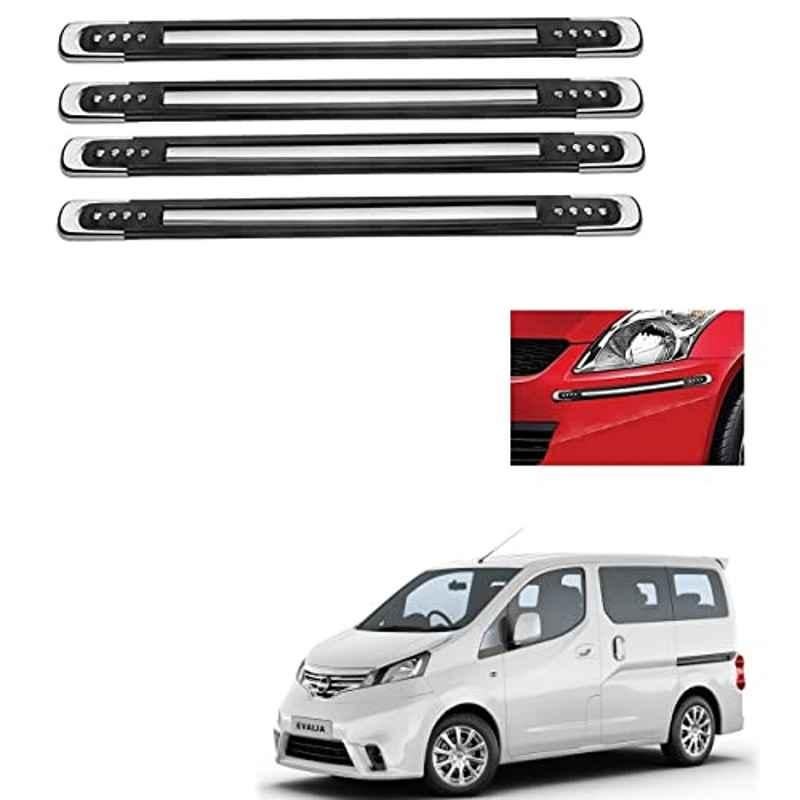 Kozdiko 4 Pcs Black Designer Car Bumper Protector Guard Set for Nissan Evalia