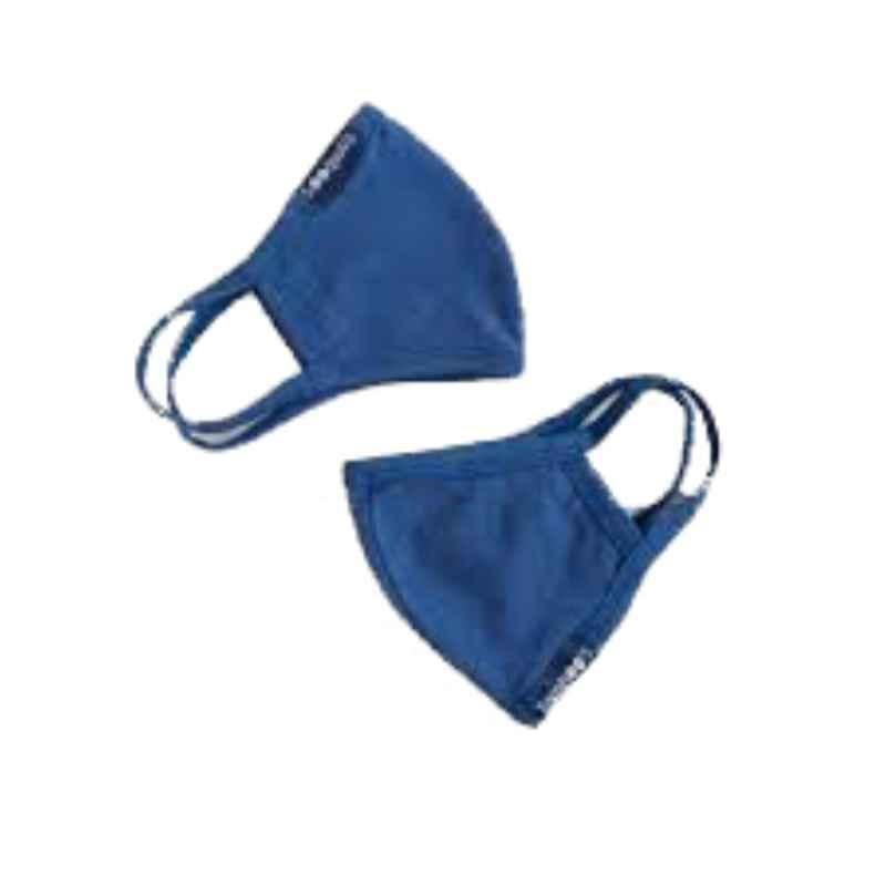 Tamboos Deep Blue Cotton Cloth Mask (Pack of 2)
