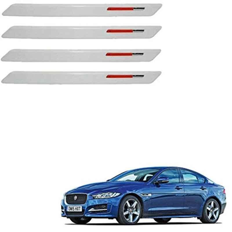 Kozdiko 4 Pcs White & Red Designer Car Bumper Protector Set for Jaguar XE, KOZ-65879