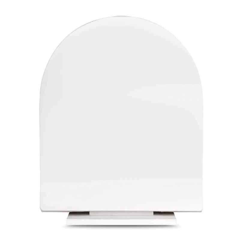 Elegant Casa A-12 44x36 cm Polypropylene White Soft Closing U Shape Toilet Seat Cover