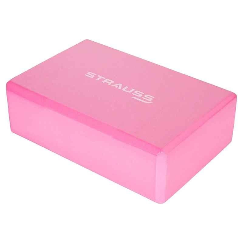 Strauss 22.86x15.24x7.62cm Pink Yoga Block, ST-1421