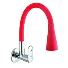 10X BS-17812 Brass Red Flexible Silicon Spout Sink Tap