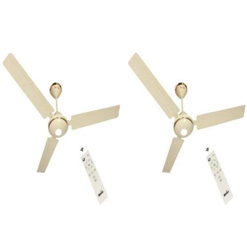 Maya Deco Dc Eco 30W Ivory Solar Panel BLDC Ceiling Fan with Remote, Sweep: 1200mm (Pack of 2)