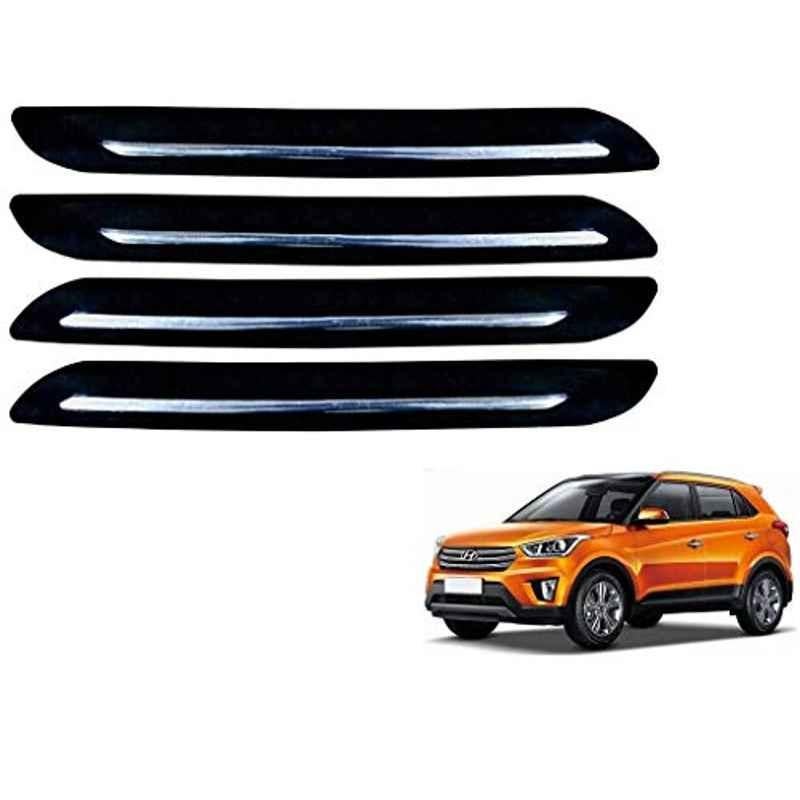 Kozdiko 4 Pcs Single Chrome Bumper Protector Set for Hyundai Creta