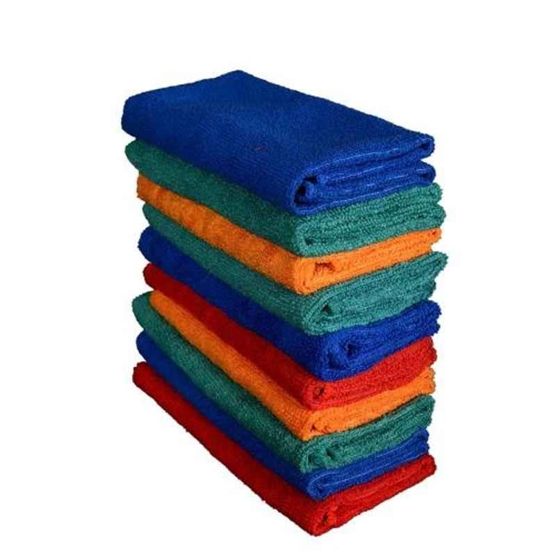 JBRIDERZ Multicolour Microfiber Cleaning Cloth (Pack of 10)