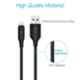 Portronics Konnect Flex Black 1m Micro USB Cable, POR-159 (Pack of 20)