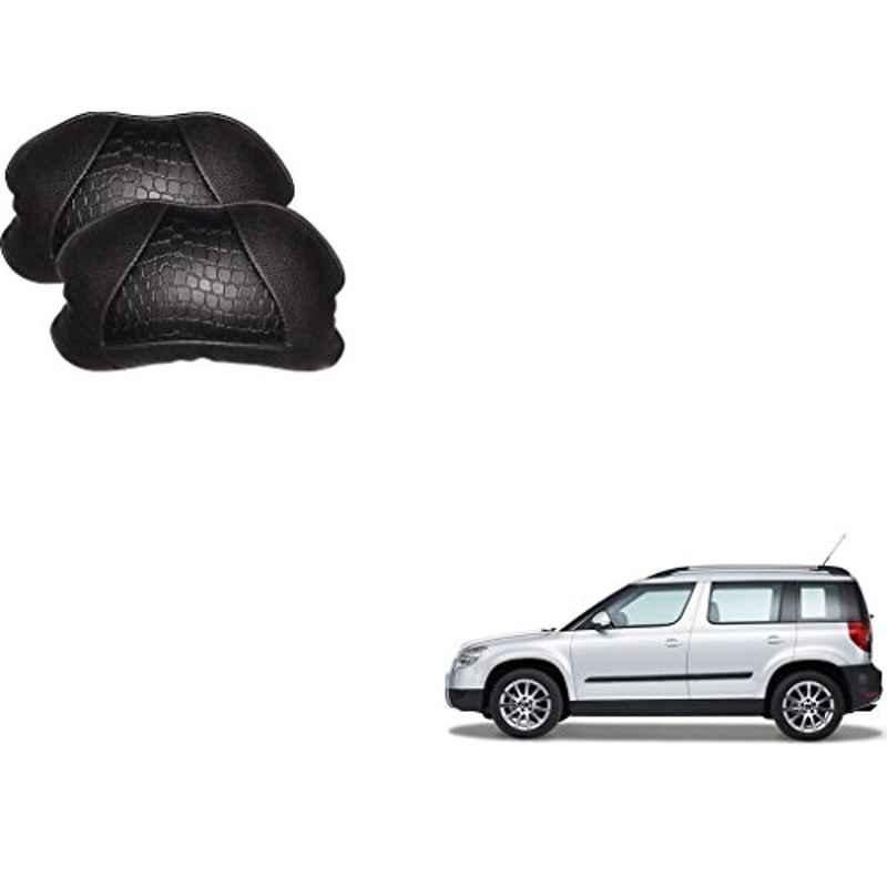 Kozdiko 2 Pcs Memory Foam Black Neck Rest Cushion Pillow Set for Skoda Yeti