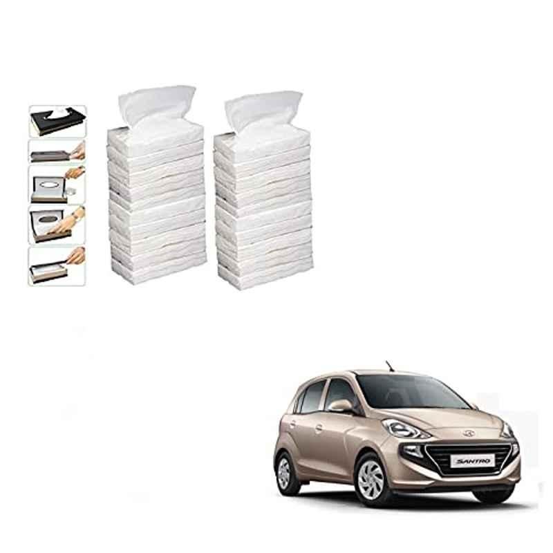 Kozdiko 100 Pulls Dispenser Box Refiller Tissue Paper with 200 Sheets for Hyundai Santro New 2018 (Pack of 20)