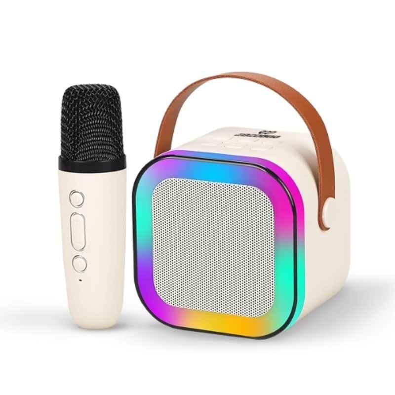 Wembley 2000mAh Wireless Mini Portable Bluetooth Speaker with Karaoke Microphone & LED Lights