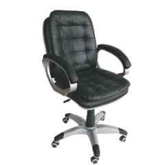 Arko Black Medium Steel Medium Back Adjustable Central Tilt Executive Chair, 894A