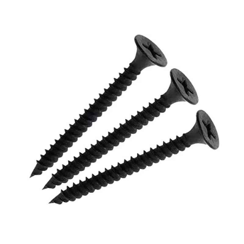 Rpi Shop 6x38mm Black Phosphate Drywall Gypsum Screw with Wallplugs (Pack of 350)