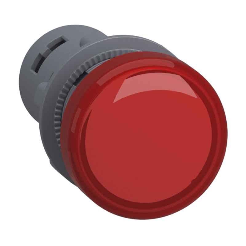 Schneider 22mm 220 VAC Red Round LED Pilot Light with Screw Clamp Terminal, XA2EVM4LC