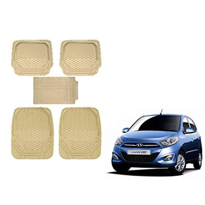 Kozdiko 5 Pcs 8855TW Beige Car Foot Mat Set for Hyundai i10, koz_42327