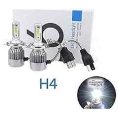 Meenu Arts C6 H-4 All in One Compact Design 36W/3800LM LED Headlight Conversion Kit Car High/Low Beam Bulb Driving Lamp 6500K (Pack of 2) White for KTM Dukes