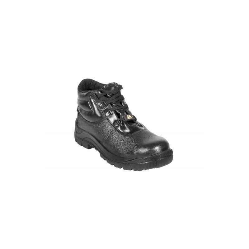 JK Steel JKP0143BLK Steel Toe Black Long Work Safety Shoes, Size: 6