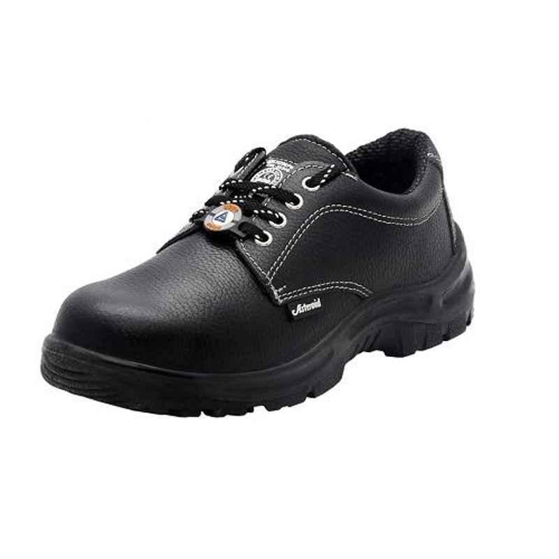 ACME SSNNYZ7 Asteroid Barton Leather Steel Toe Black Safety Shoes, Size: 10