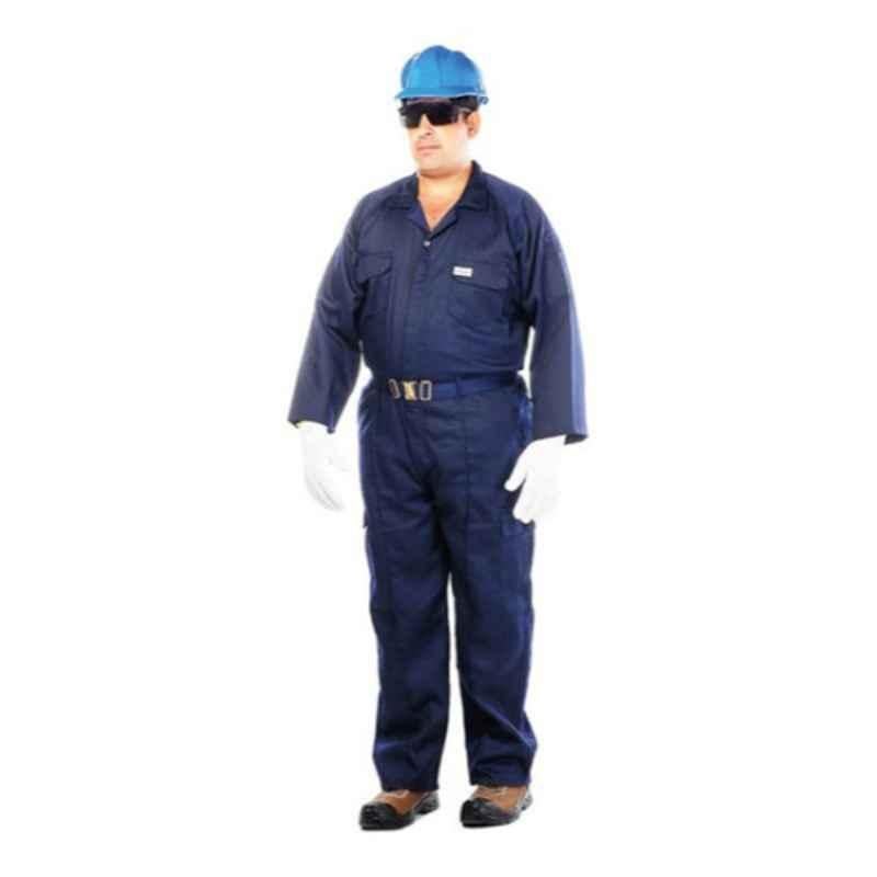Vaultex 1NV-2XL Navy Blue Work Wear Builder Safety Coverall with Reflective Tape, Size: 2L