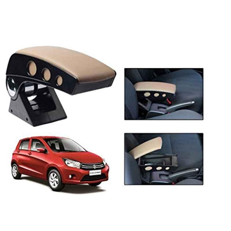 Kozdiko Beige Chrome Finish Car Armrest for Maruti Celerio