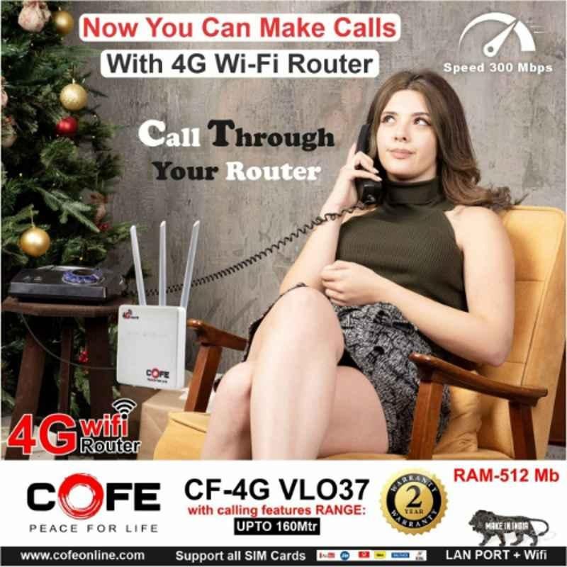 Cofe CF-4GVL037 300Mbps Wireless 4G LTE & VoLTE Router with Landline