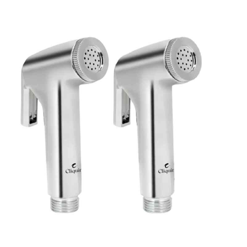 Cliquin Conti ABS Chrome Wall Mounted Health Faucet with Adjustable Water Pressure, KSHF2212 (Pack of 2)