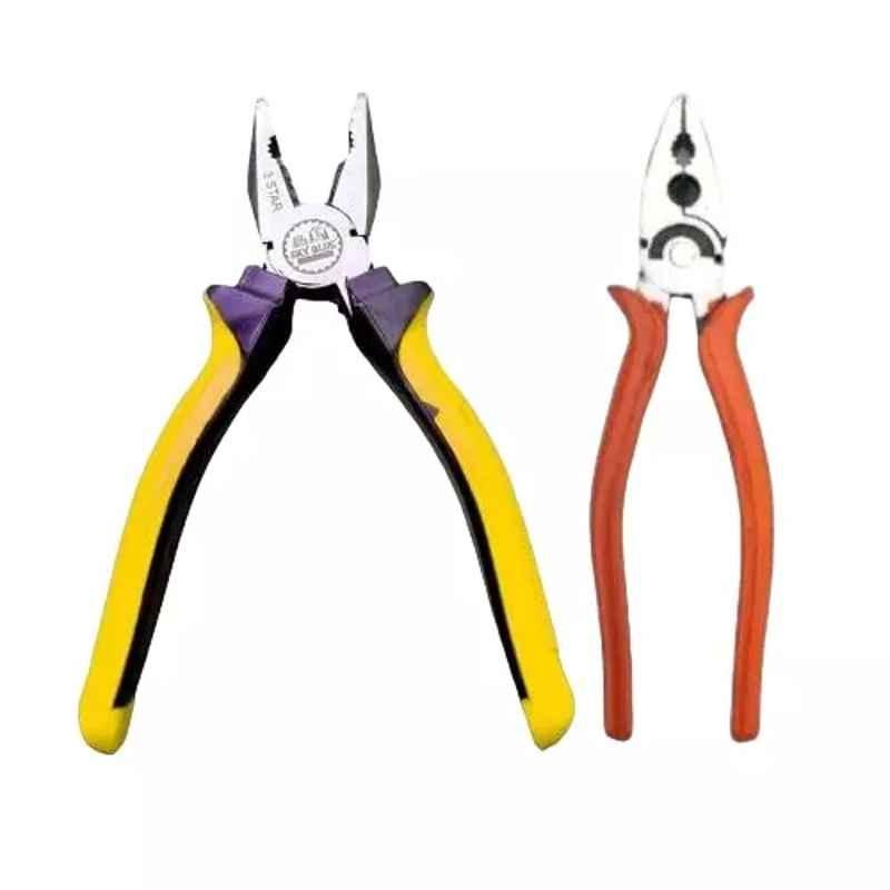 Sky Blue 8 inch Stainless Steel Lineman Plier, SBE352 (Pack of 2)