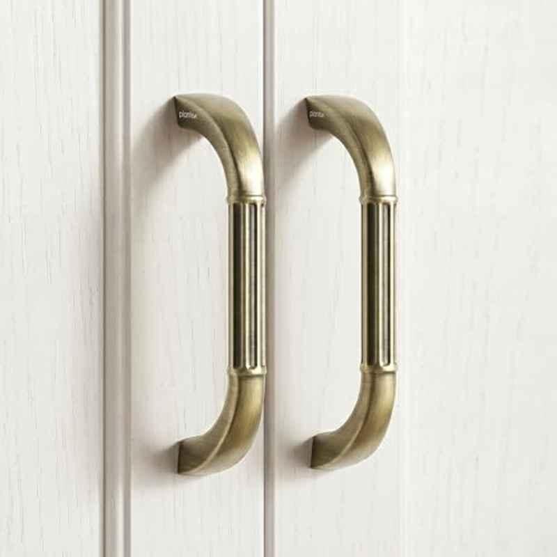 Plantex 96mm Zinc Brass Pull Cabinet Handle for Home & Office, APS-PH-105-BA-96MM-PK2 (Pack of 2)