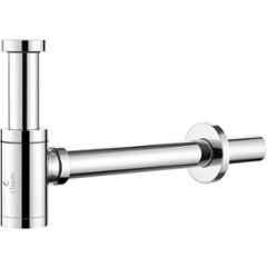 Cliquin Prime Brass Silver Chrome Bottle Trap with 12 inch Pipe for Bathroom & Kitchen