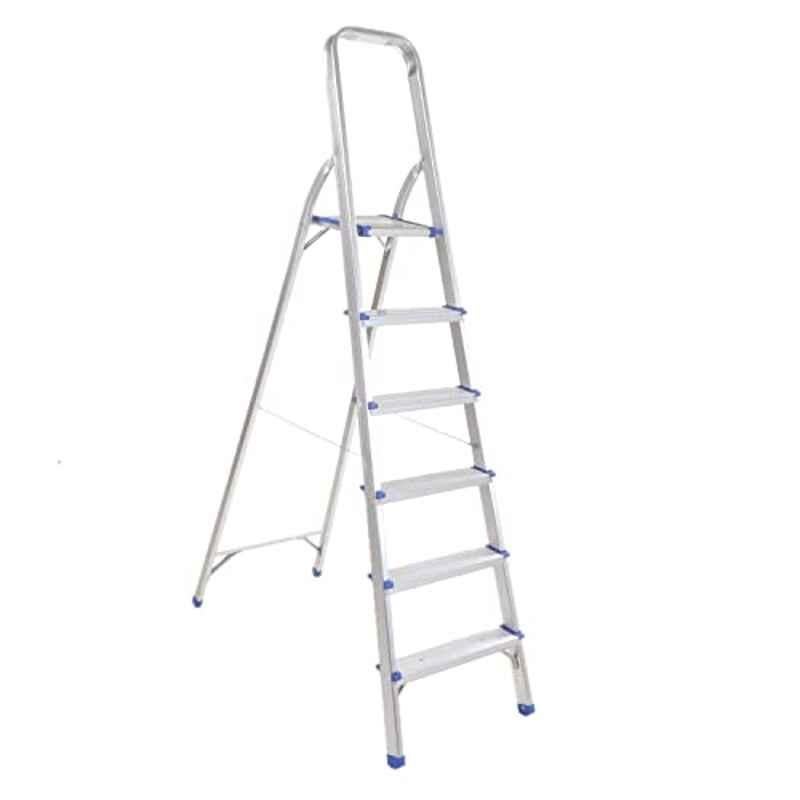 6 Steps Aluminium Silver HD Ladder