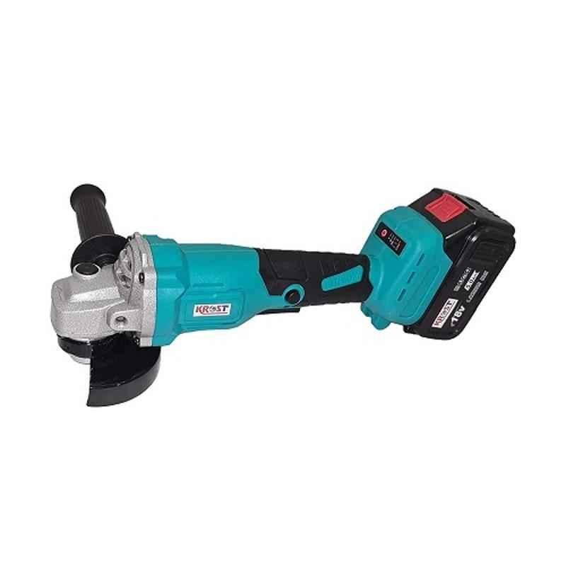 Krost 10000rpm 18V 4 inch Green Powerful Cordless Angle Grinder Machine