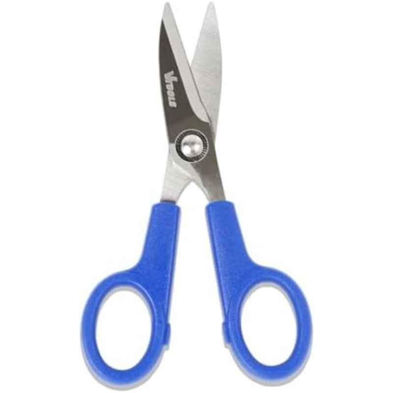 VTOOLS 140mm Stainless Steel & ABS Blue Multi Purpose Scissor with Comfort Grip, VT2241