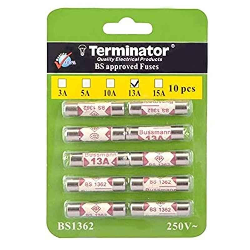 Terminator Porcelain Ceramic Fuse 13A 10 PCS