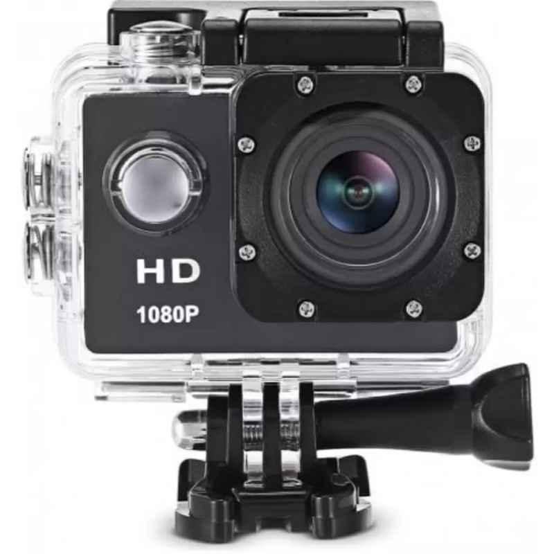 YK RETAIL 12MP Black 1080P 4K Waterproof Underwater Cam Sports Action Camera
