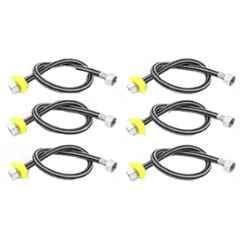 Senkiddpro 24 inch Stainless Steel Black Connection Pipe (Pack of 6)
