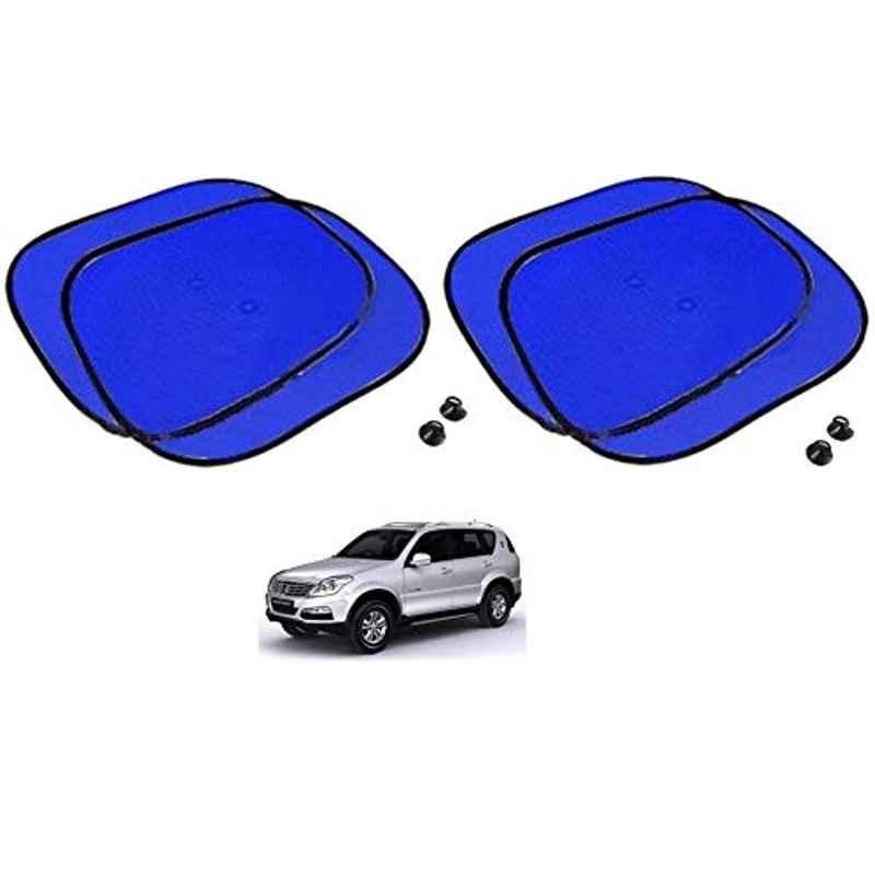 Kozdiko 4 Pcs Blue Chipkoo Car Window Sunshade Curtain Set for Mahindra Rexton, koz_82797