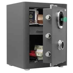 Plantex 32 Litre Metal Grey Biometric Safe Locker for Home with Fingerprint, Touchscreen & Emergency Key, BS3402EF