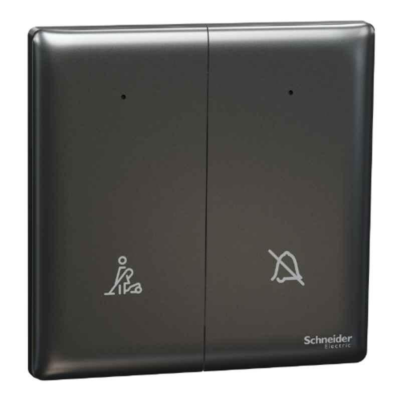 Schneider Electric Unica X 16A 250V 2 Gangs Dark Grey Switch with DND & PCU Symbol, NUX32DMS_DG