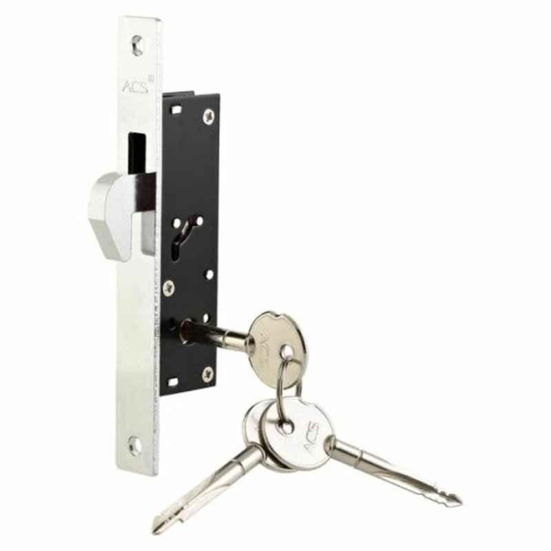ACS 2 inch Silver Brass Sliding Lock with 3 Cross Keys, 300Hook