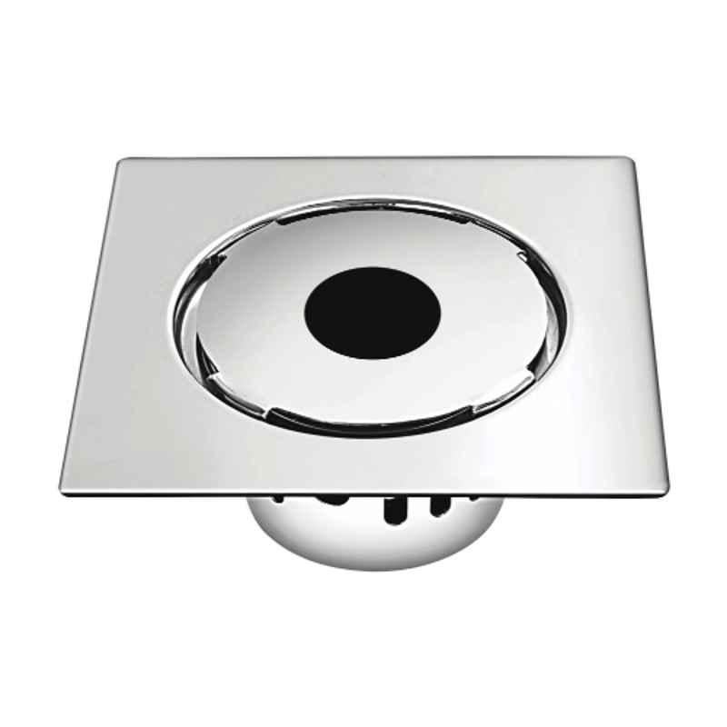 Sanjay Chilly SCCT-SGDG-153 153mm Silver Floor Drain Trap Jali with Hole, SC9900061