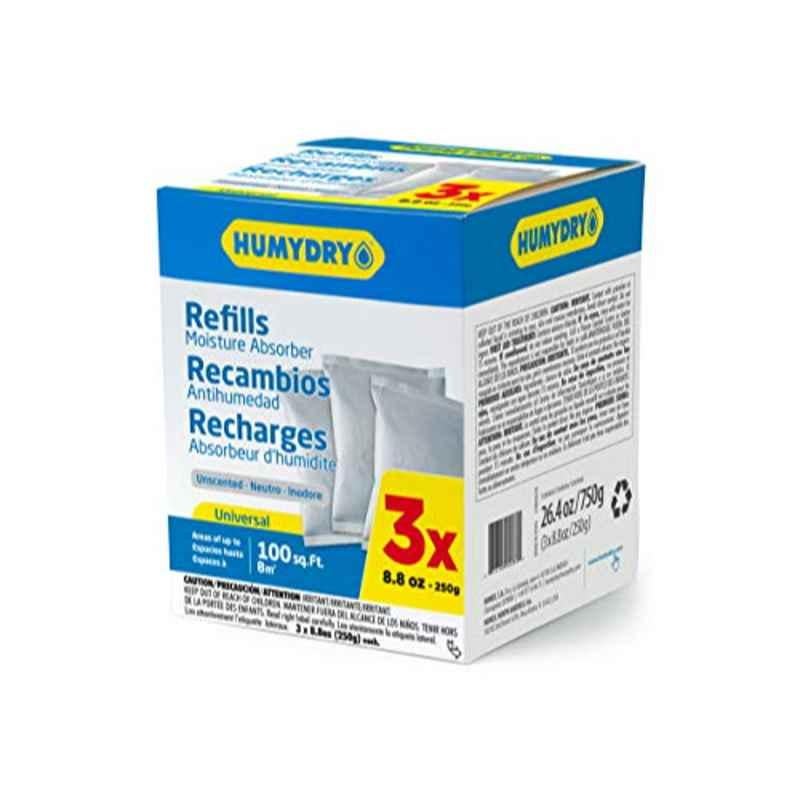 Humydry 3 Pcs 450g Unscented Moisture Absorber Refill Set, USA250X3RC12 (Set of 2)
