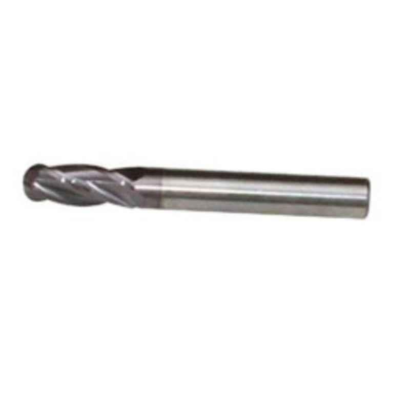 Totem F126 3mm 2 Flute TiAlN Coated Long Length Ball Nose Solid Carbide End Mill, FBK0500430, Overall Length: 64 mm