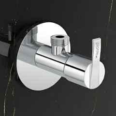 Plantex Pure Brass Angle Valve for Bathroom with Brass Wall Flange and Teflon Tape/Angle Cocke for Bathroom-7 Year Warranty by Plantex [AQ-1405-Mirror Chrome]