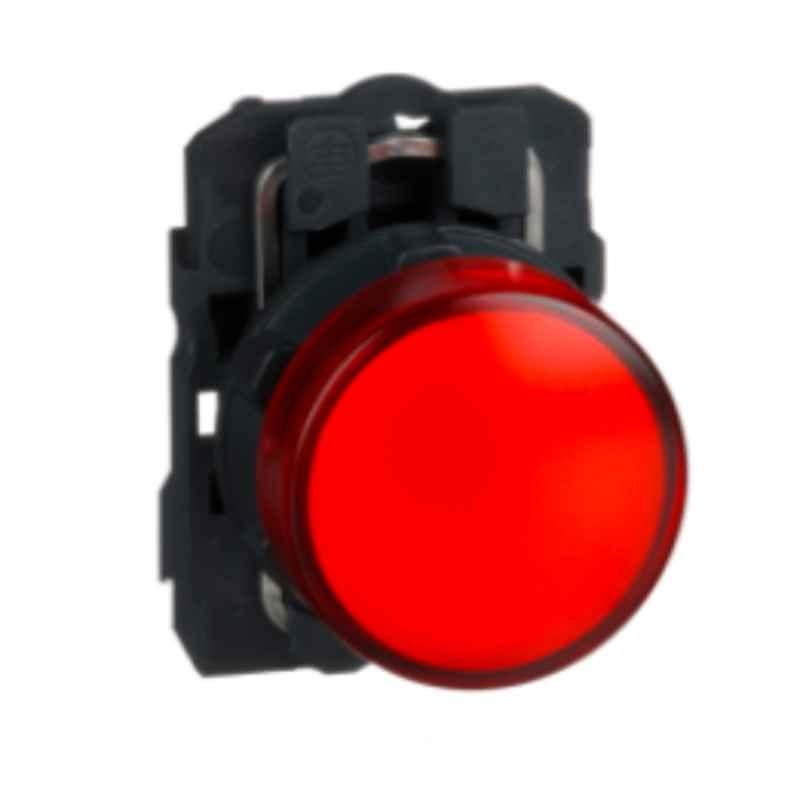 Schneider Harmony 110-120 VAC Plastic Red Plain Lens Pilot Light with Integral LED, XB5AVG4