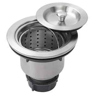 U360 4 inch Stainless Steel Silver Sink Strainer with Removable Perforated Basket for Kitchen Steel Basin, U360_SinkStrainer_U9_1pec
